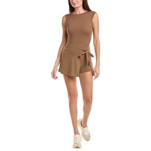Marion Womens  Tie-Front Romper, Brown